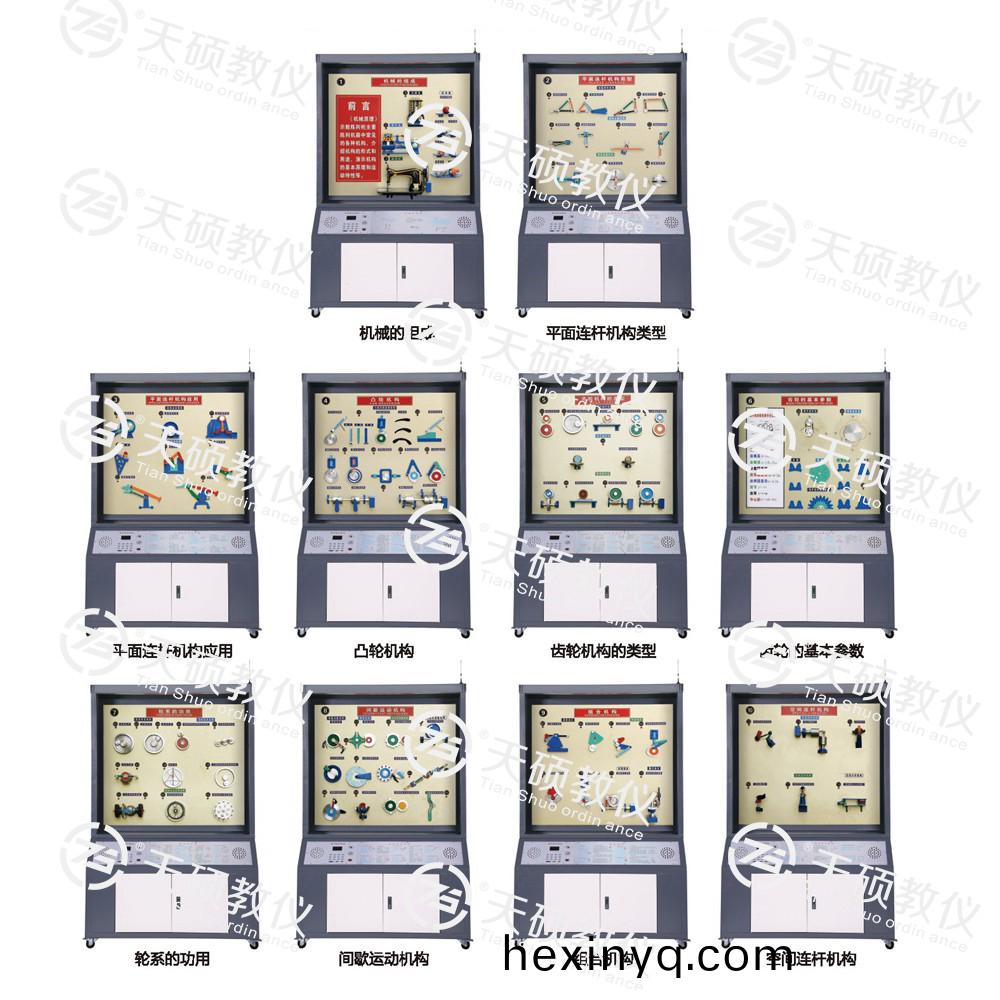 TSSMT-1型(xing) 機(ji)械原(yuan)理陳(chen)列櫃（10箇(ge)分櫃，帶(dai)智能語(yu)音(yin)講解(jie)）