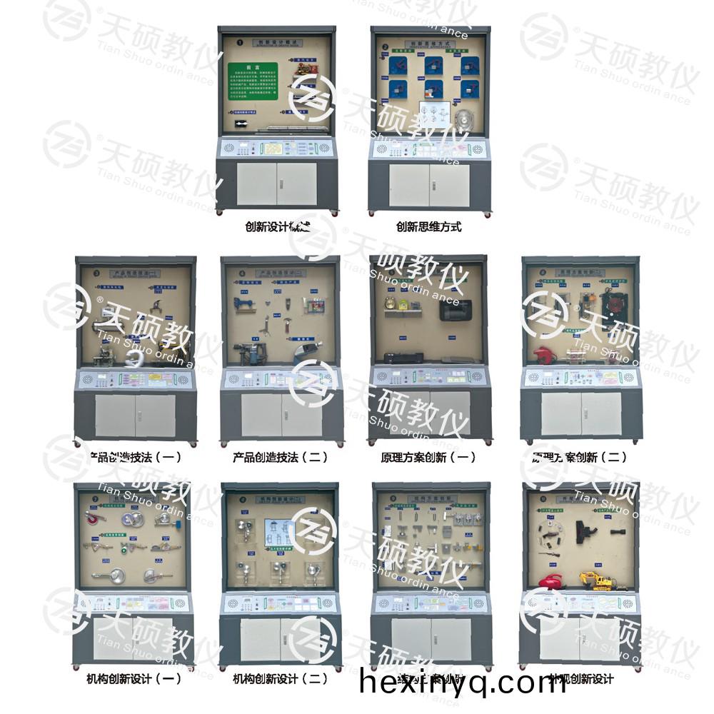 TSSMS-1型(xing) 機(ji)械創(chuàng)新設(shè)(she)計(ji)陳(chen)列櫃(gui)（10箇(ge)分(fen)櫃(gui)，帶智能(neng)語音講解(jie)）